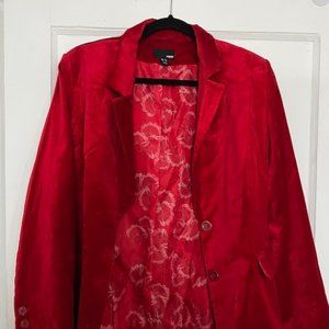 H & M Beautiful Red Velvet Blazer
